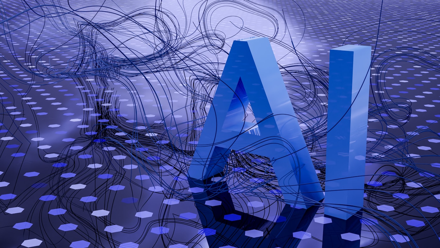 Abstract technology imagery suggesting AI-assisted workflows